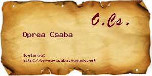 Oprea Csaba névjegykártya